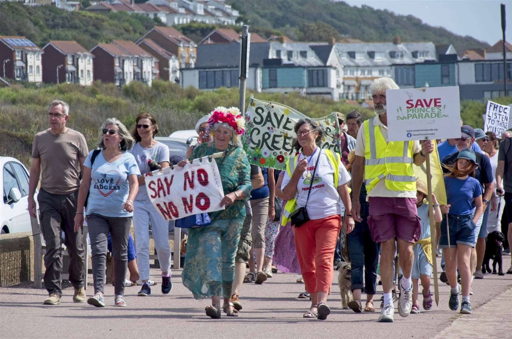 Previous protest at Princes Parade in August. Photo: James Willmott