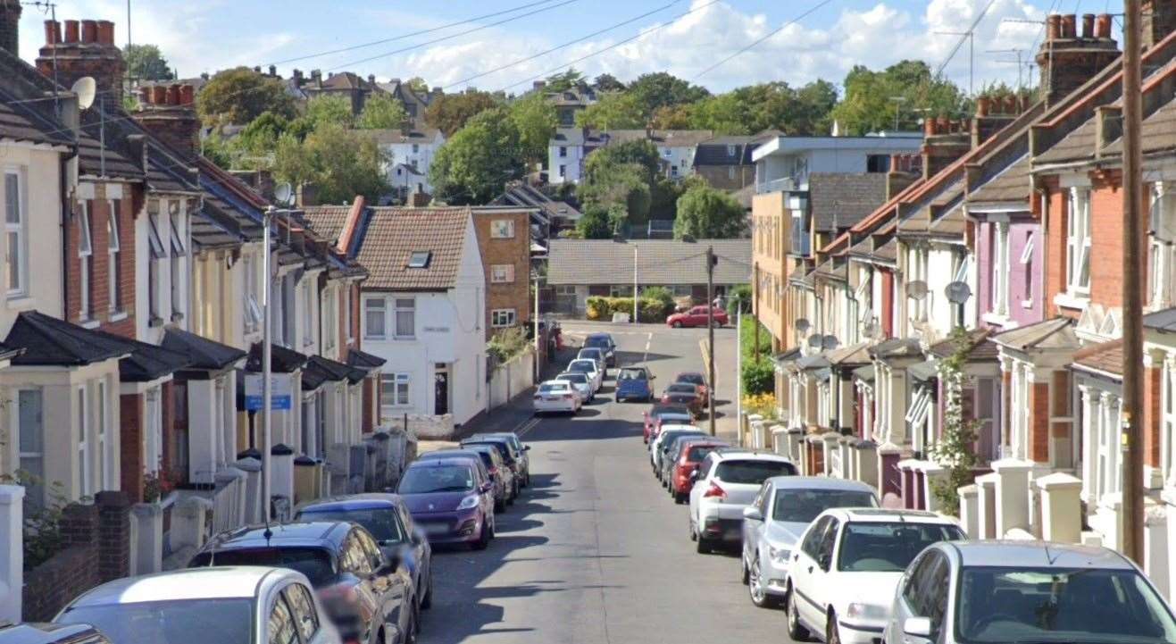 The fire broke out in Foord Street, Rochester. Picture: Google Street View