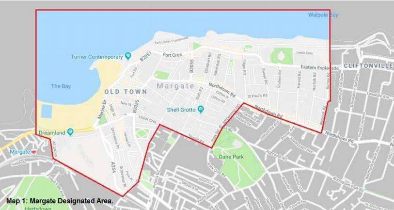 Margate designated area. Pic: Thanet District Council (2533741)