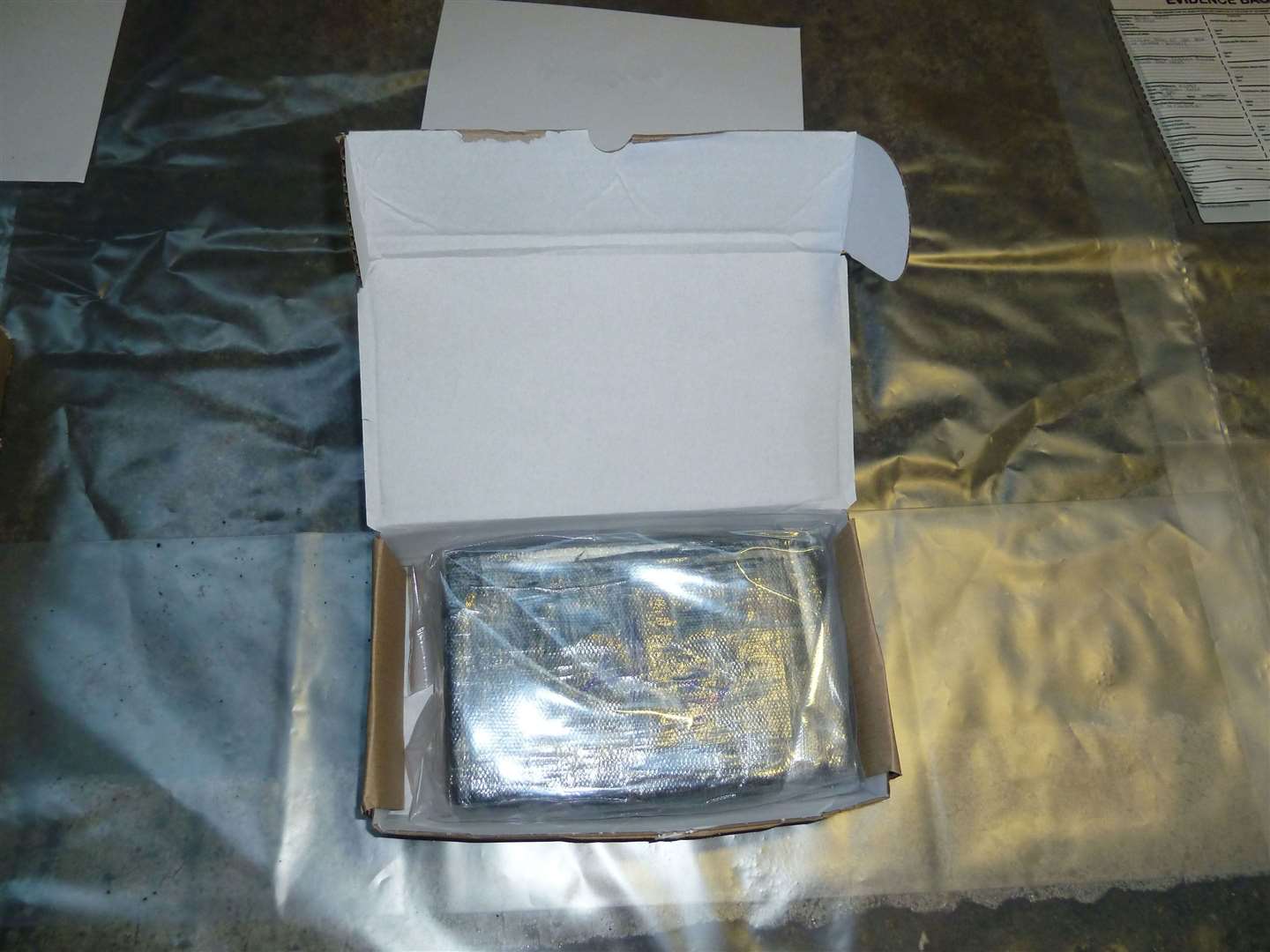 Drugs were found in the overhead compartment. Picture: National Crime Agency