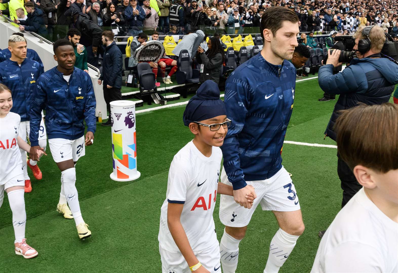Jeevan took to the pitch with Ben Davies