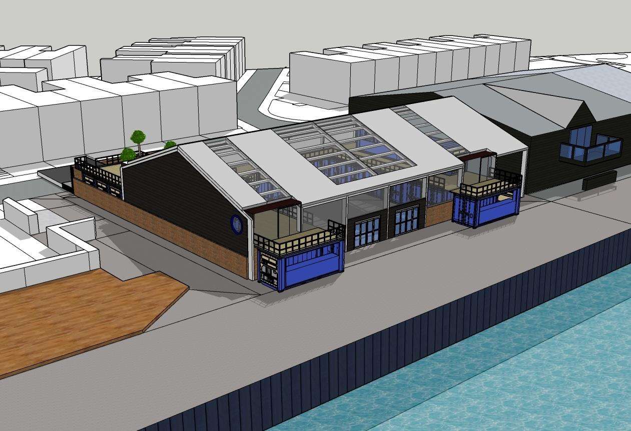 An image showing how the South Quay Shed might look. Picture: Canterbury City Council (5999924)