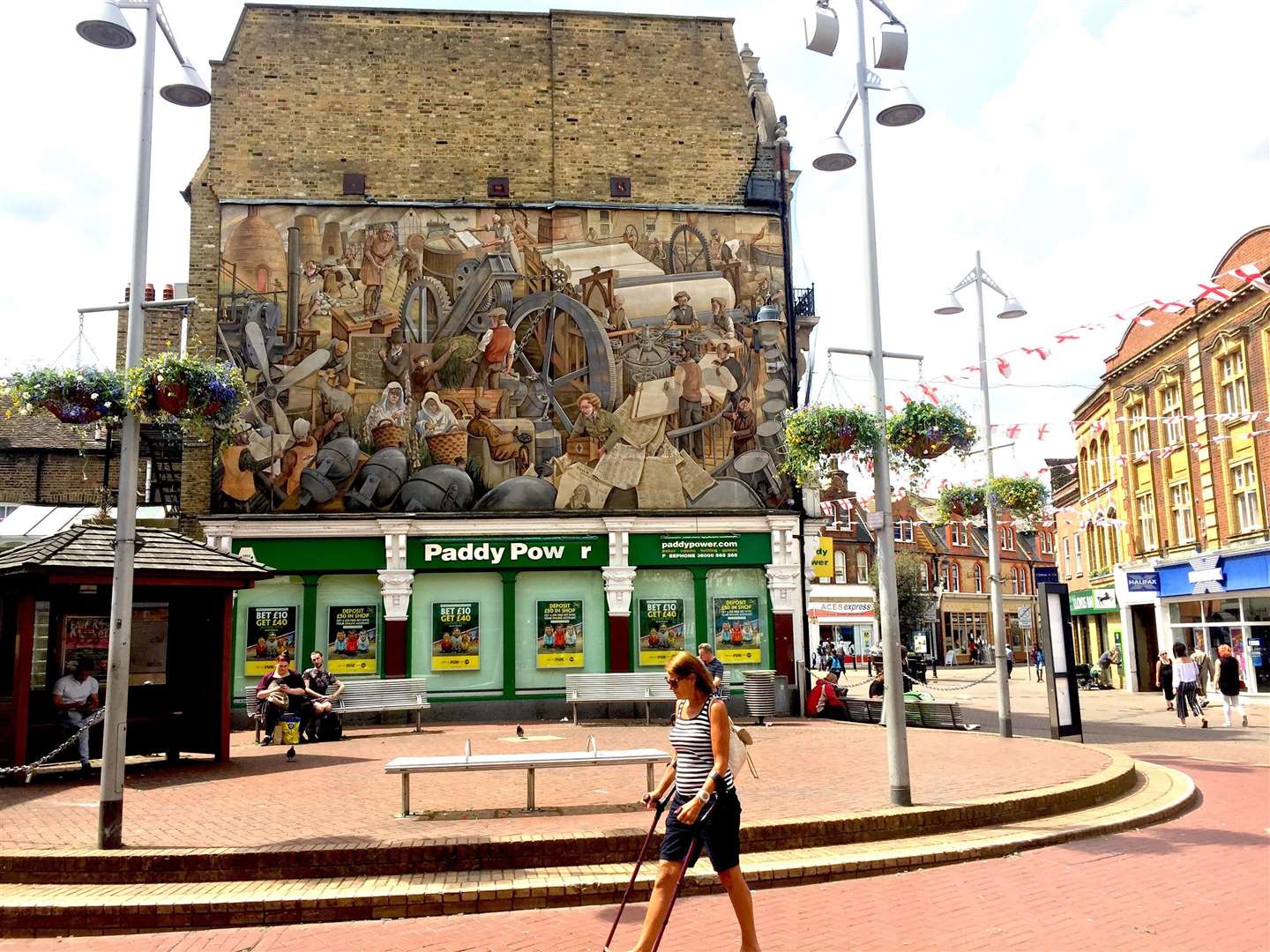 The mural on Dartford High Street contains more details than it seems at first glance. Credit: Gary Drostle