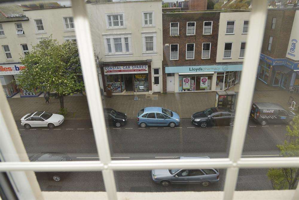 The view from the new apartments in Sandgate Road, Folkestone