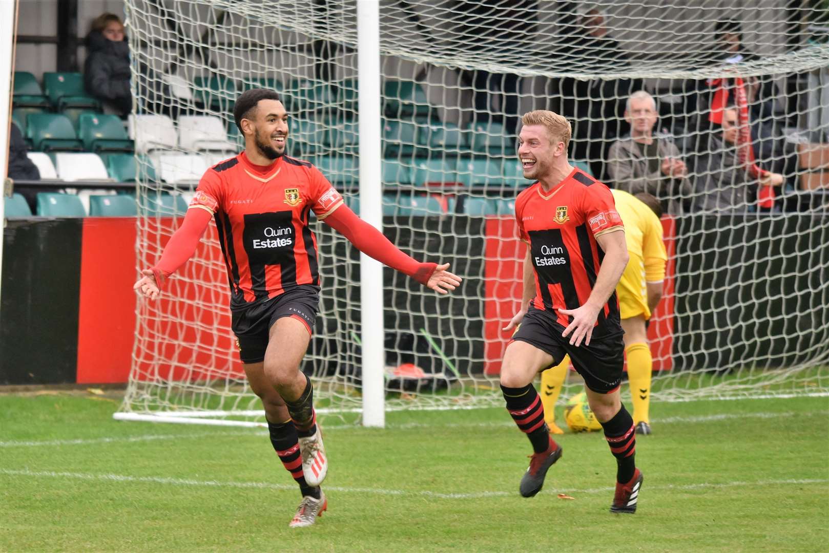 Johan Caney-Bryan gives Sittingbourne the lead against Whyteleafe Picture: Ken Medwyn