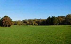 The proposed development site off Broad Street in Lyminge, looking across from Etchinghill Golf Course. Pic: Pentland Homes/ Lloyd Bore Ltd