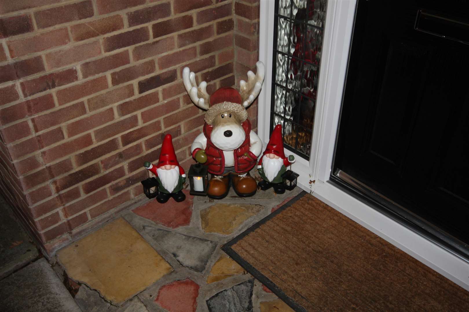 The Nordic gnomes by the front door were taken