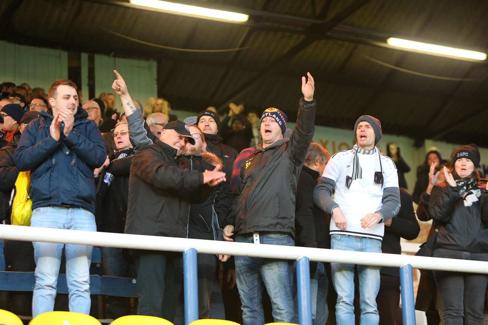 Dover Athletic fans at Peterborough for an FA cup match Picture: Andy Jones