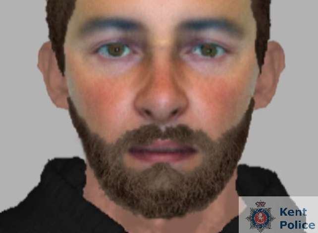 A computer generated image of the man officers would like to speak to. Picture: Kent Police