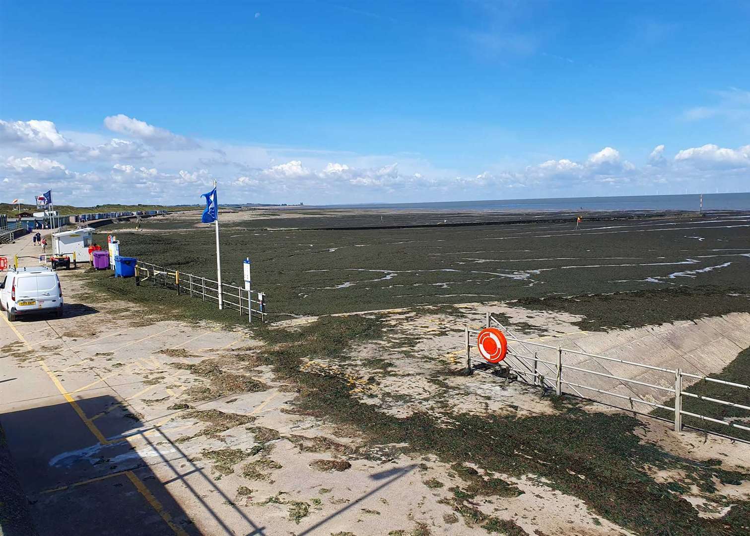 Thanet District Council is working to remove the seaweed from Minnis Bay, Birchington. Picture: Martin Clarke
