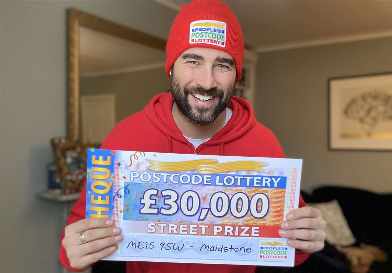 Matt Johnson presented the cheque over Zoom. Picture: The People's Post Code Lottery