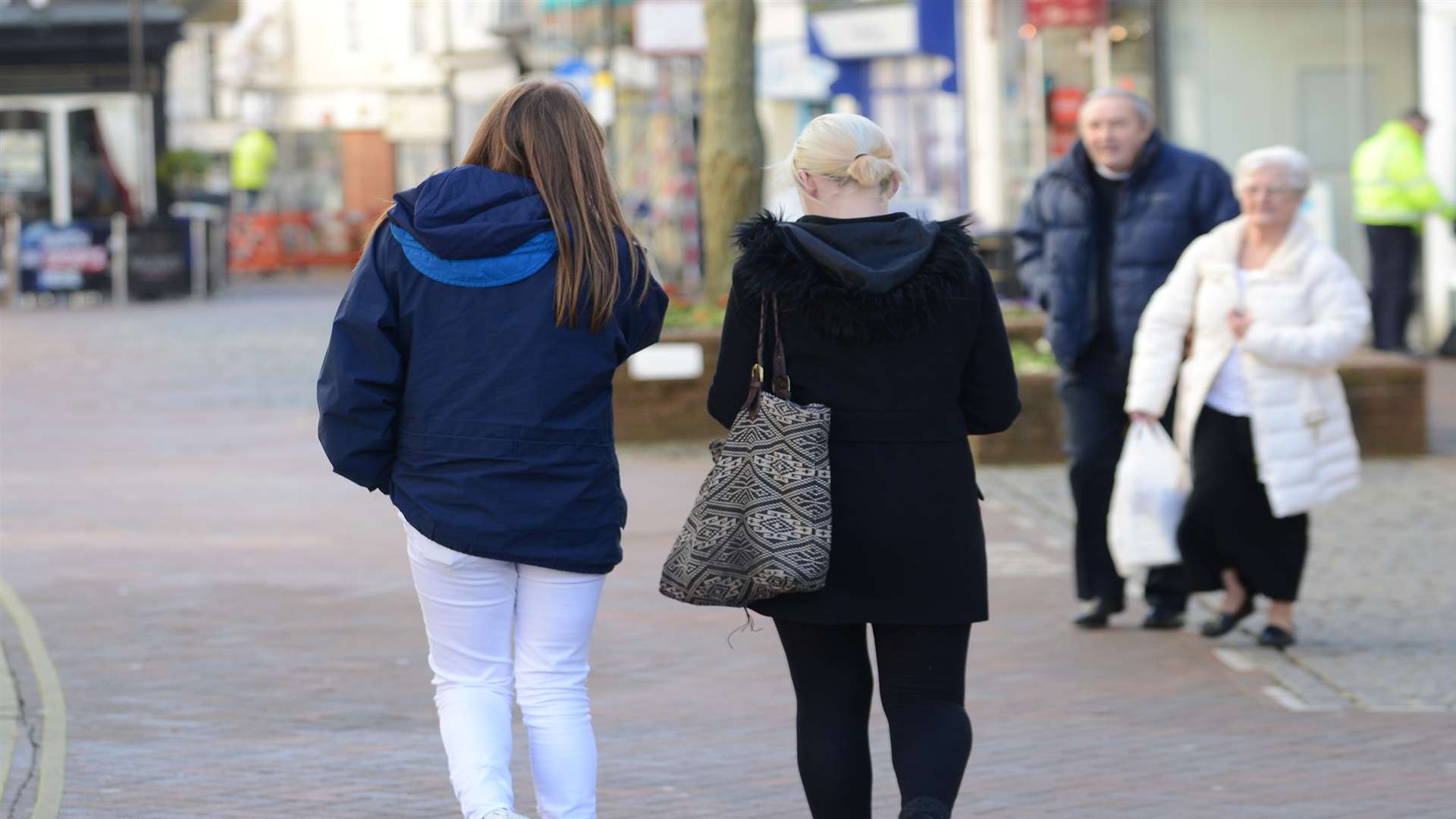 KE reporter Vicky Castle with undercover agent looking for illicit cigarettes in Ashford town centre