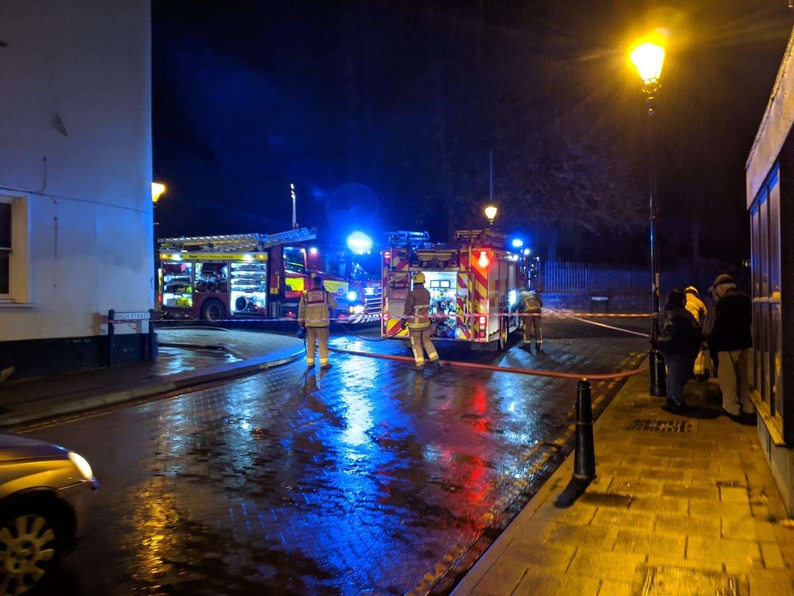 Fire crews in Brompton High Street. Picture Helen Grimes