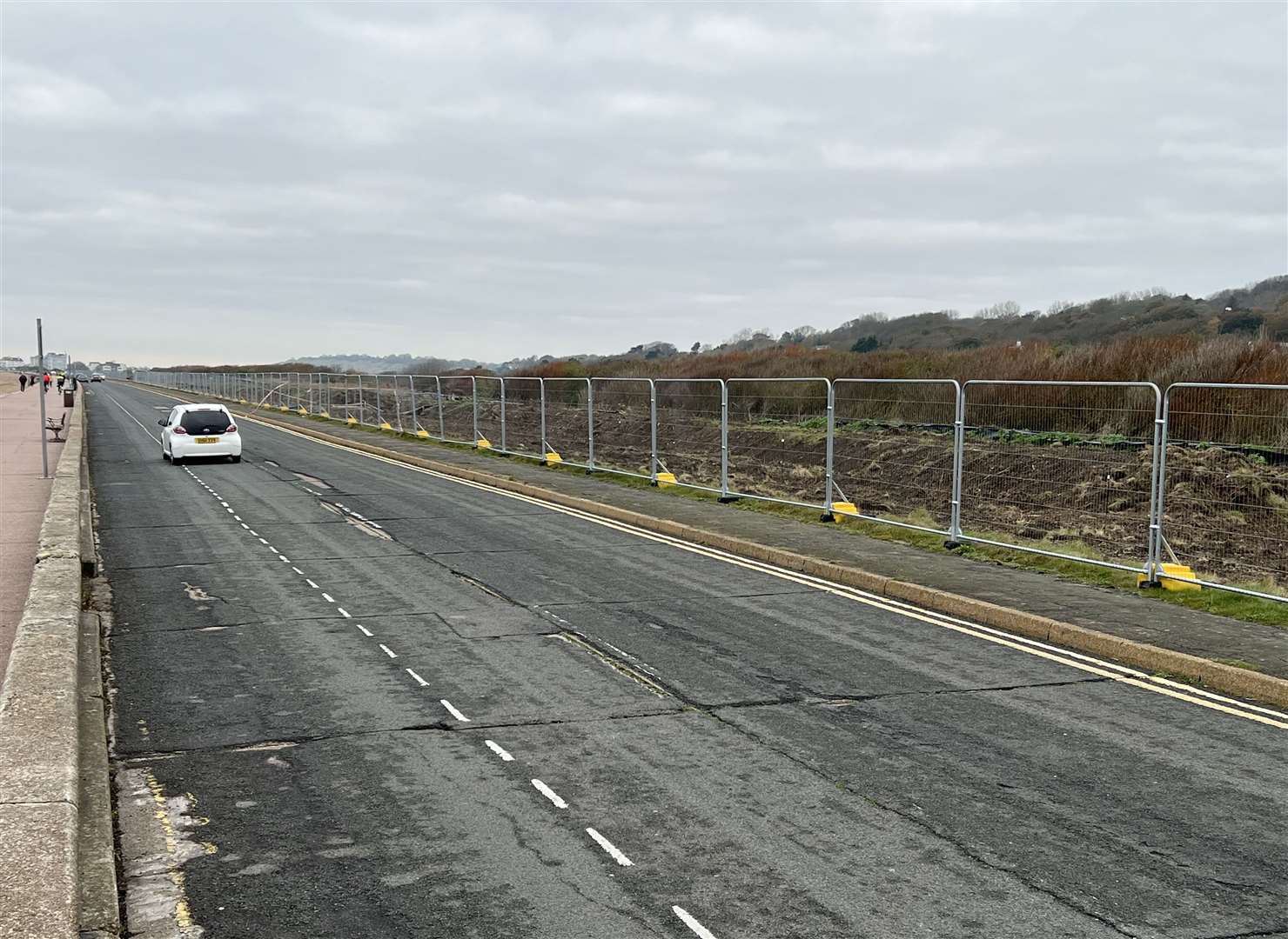 New fencing has gone up around parts of Princes Parade where a new development is set to be built. Picture: Barry Goodwin
