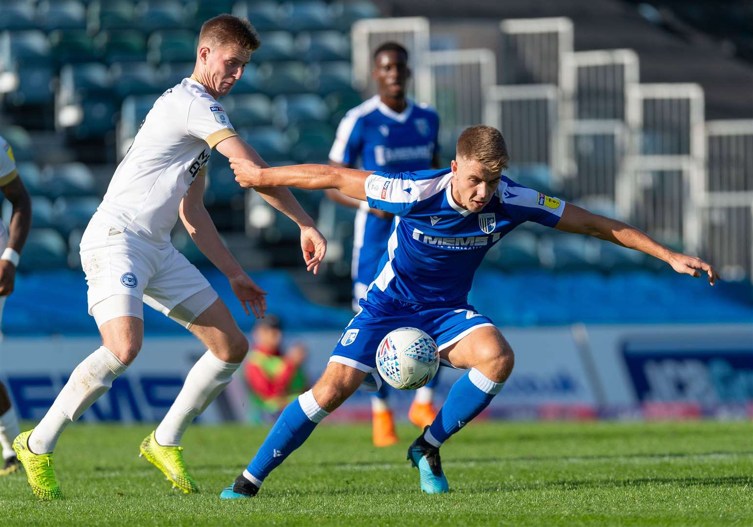 Jack Tucker in action against Peterborough at Priestfield Picture: Ady Kerry