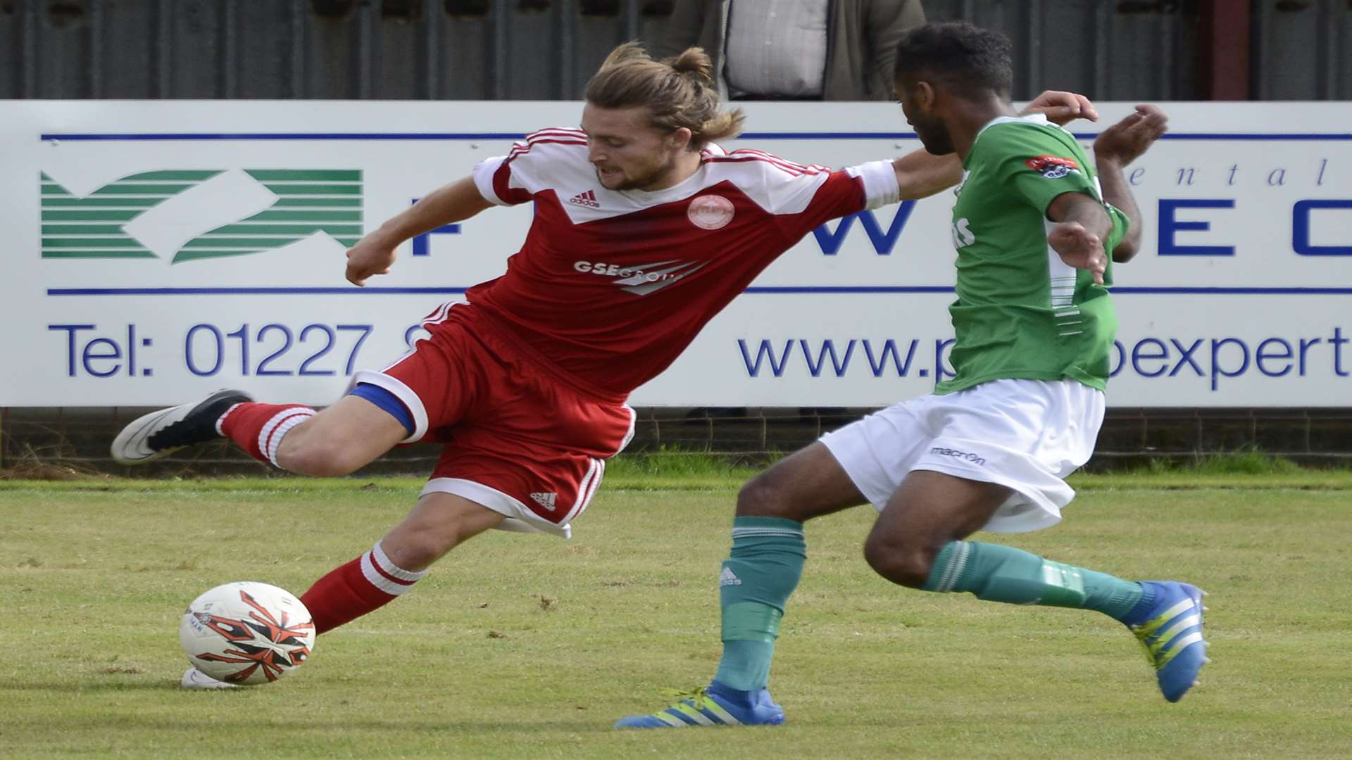 Alfie May scored Hythe's winner in the FA Cup against Leatherhead Picture: Paul Amos