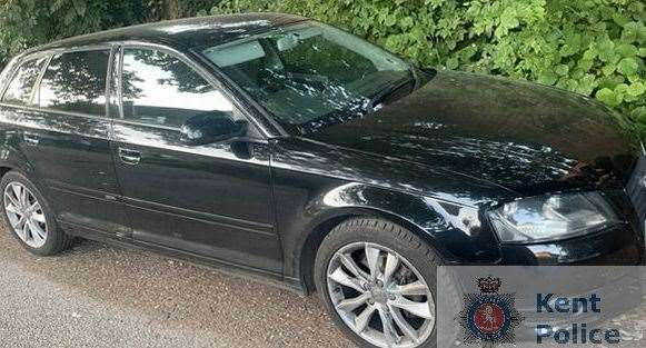 Seized stolen Audi found in Leigh. Picture: Kent Police