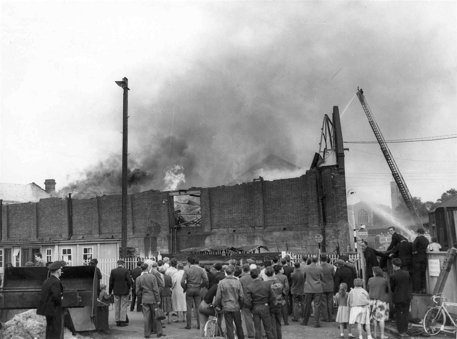 Foster Clark's printing works in Maidstone suffered badly from a fire in August 1961