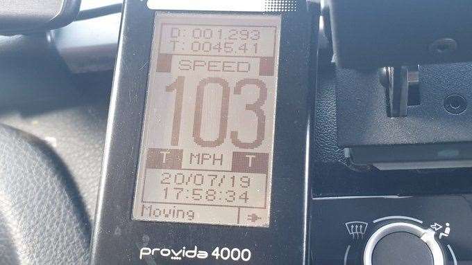 The driver was travelling at 103mph (14060894)