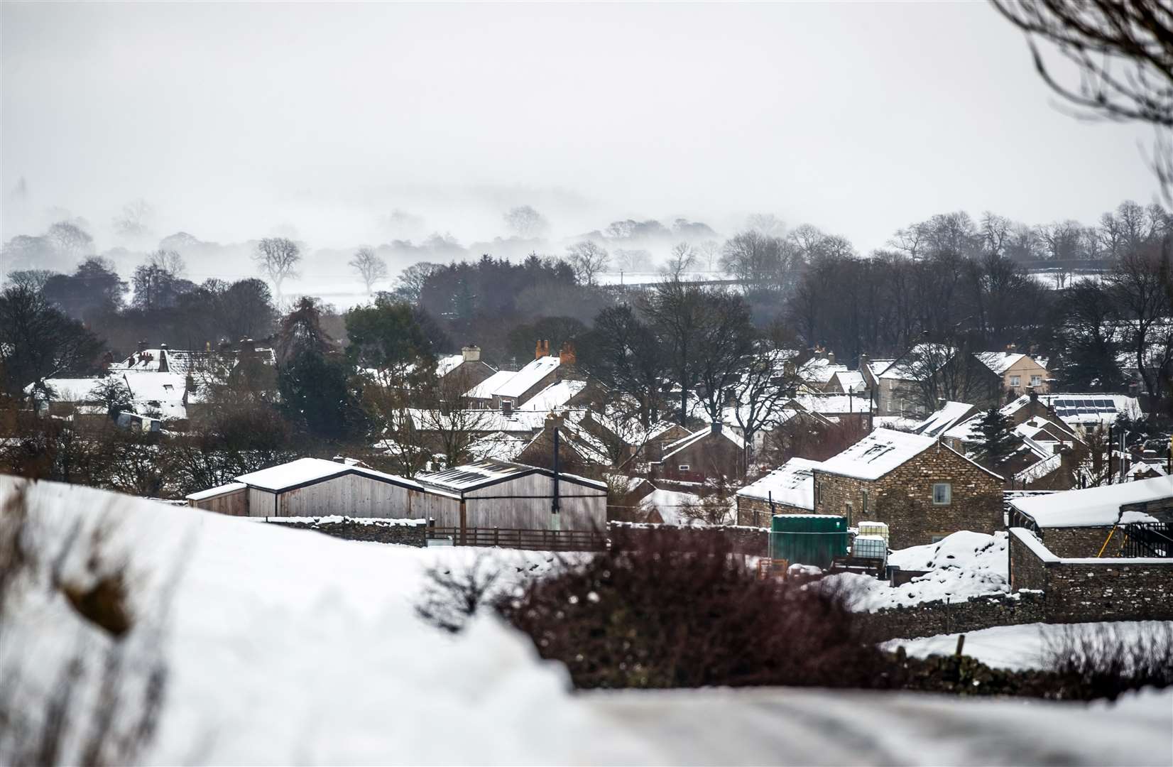 Snowy scenes near Bellerby in North Yorkshire (Danny Lawson/PA)