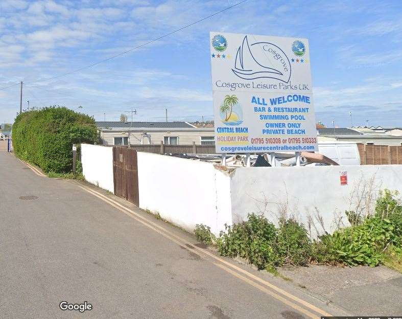 The police raided Central Beach in Leysdown. Picture: Google