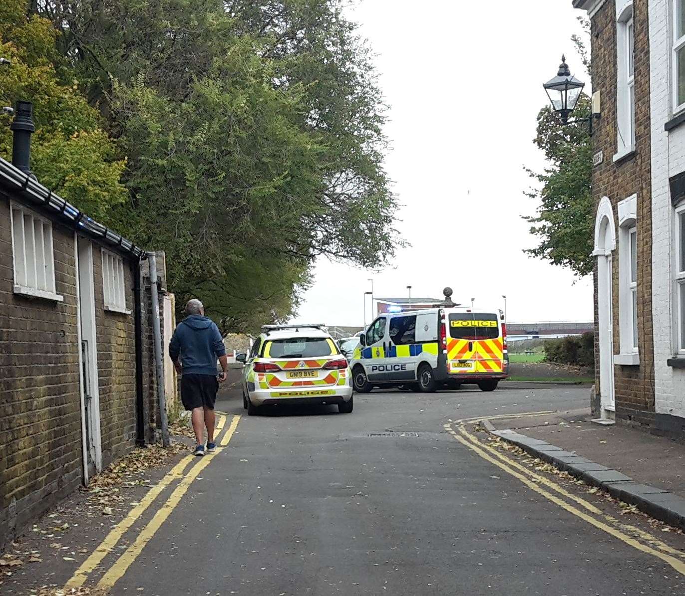 The British Transport Police and Kent Police were sent to the residential road off Sheerness High Street