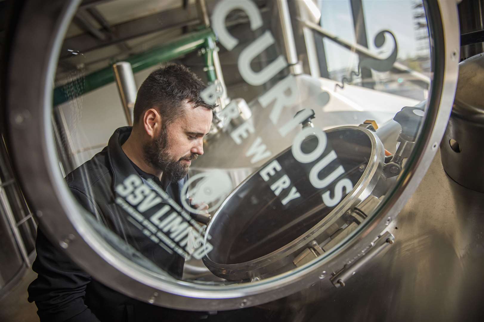 Head brewer Matt Anderson is unable to lead tours for the time being, but is looking forward to a full reopening