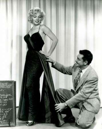 Marilyn Monroe with costume designer William Travilla