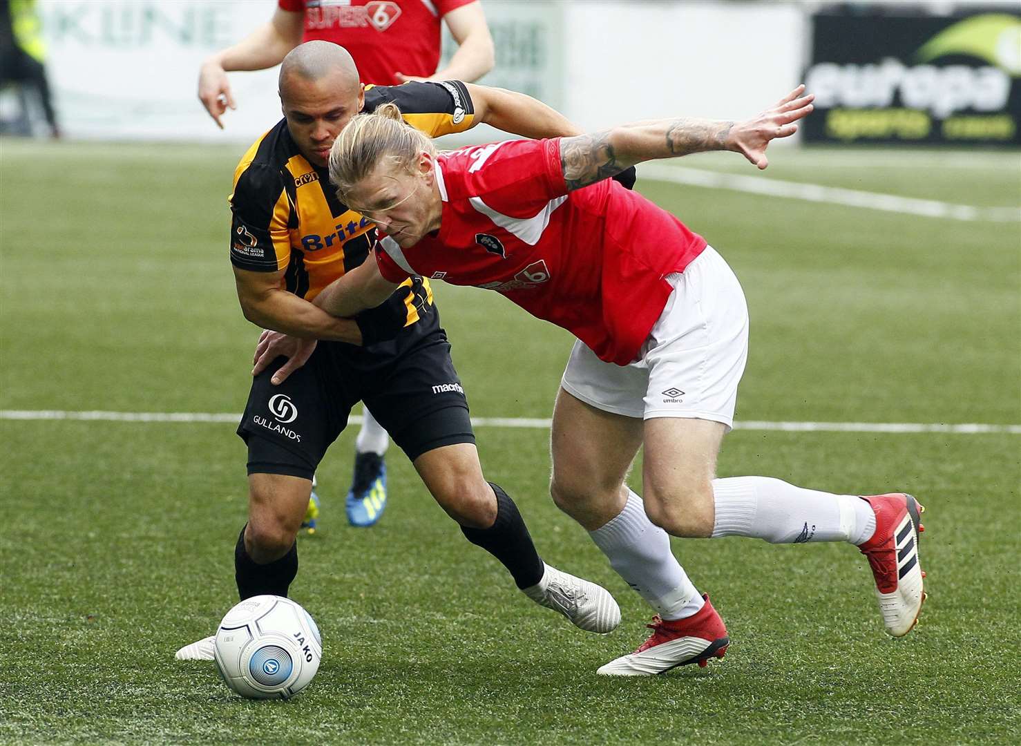 Maidstone playing against Salford, who went up via the play-offs Picture: Sean Aidan