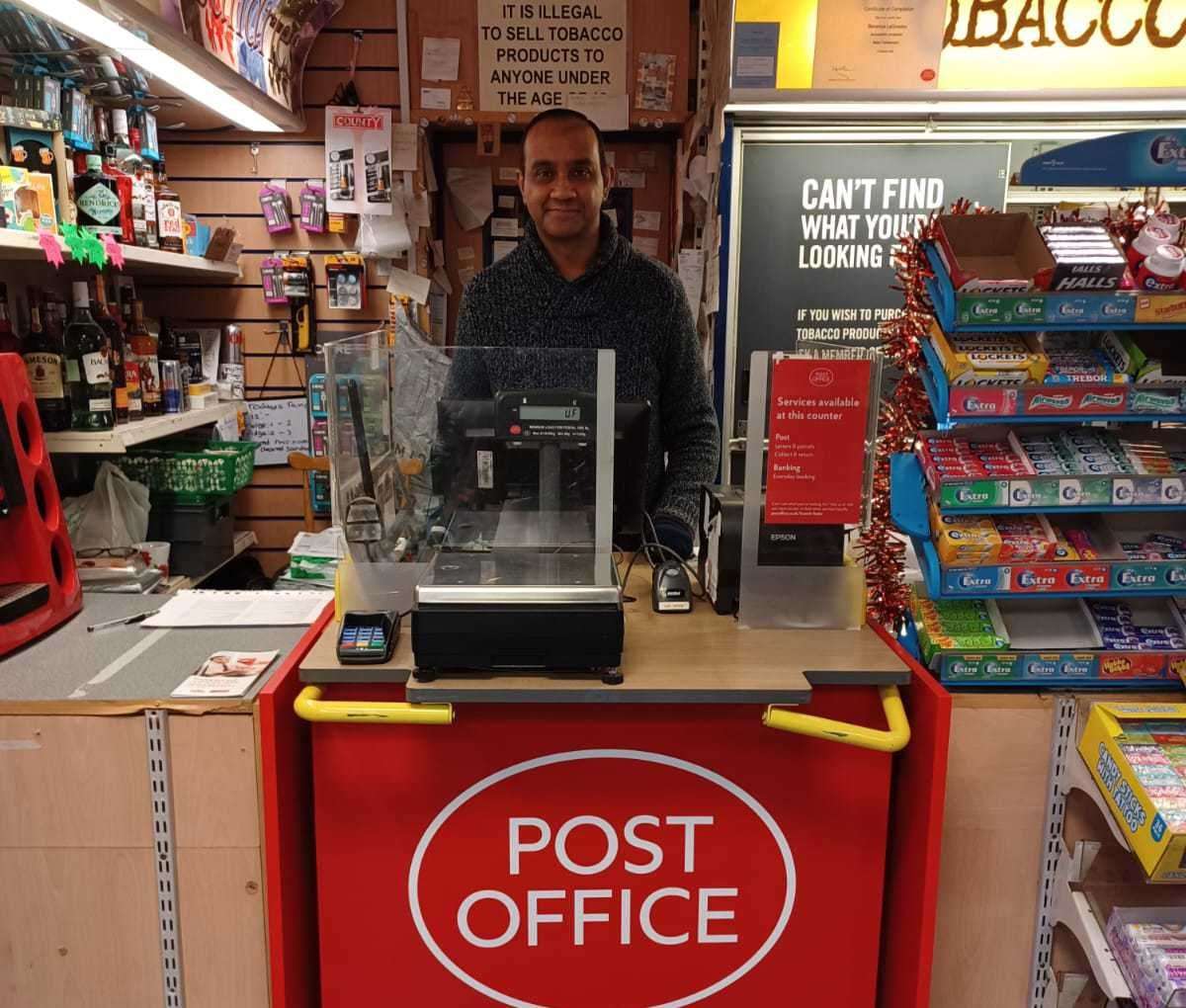 Postmaster Ritesh Patel at S&J News. Picture: Post Office