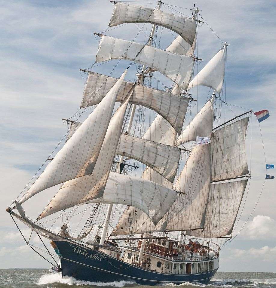 Tall Ship Thalassa is set to dock in Folkestone this week. Picture: Folkestone Harbour Arm