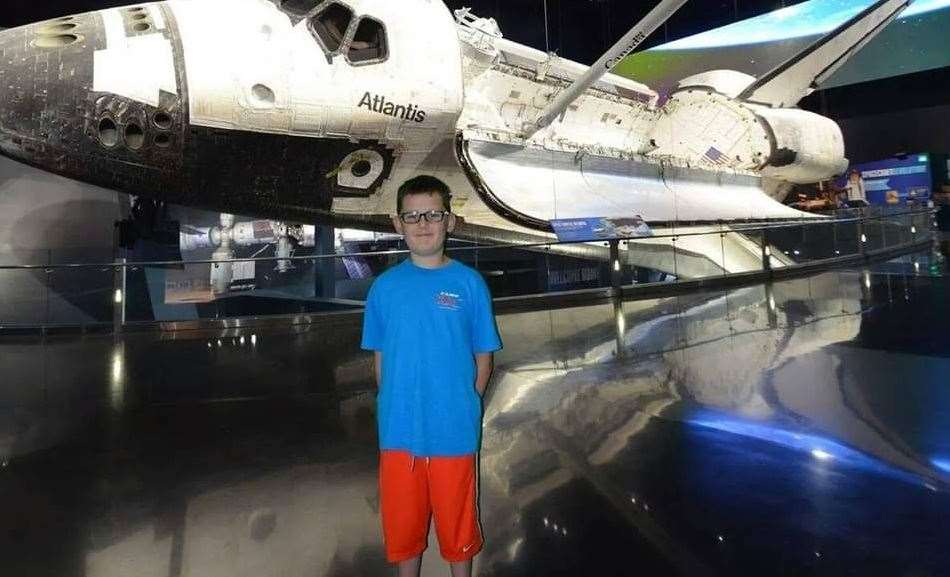 Ethan at a Nasa space camp aged nine