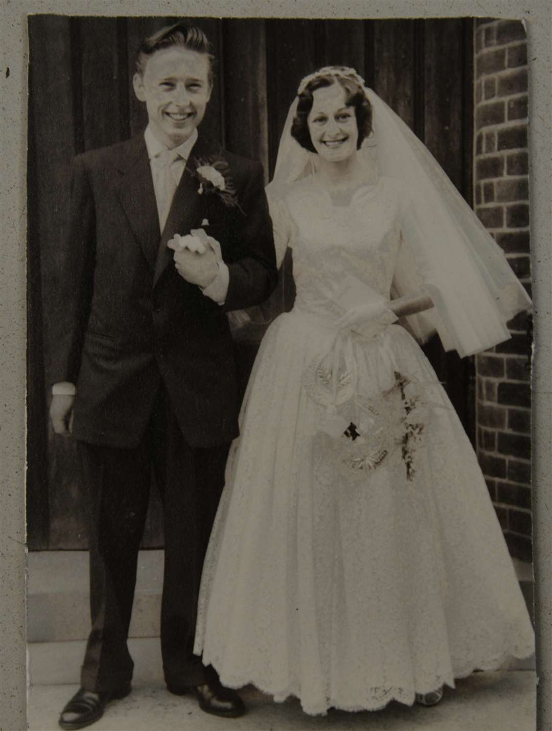 Terry and Margaret Saunders on their wedding day