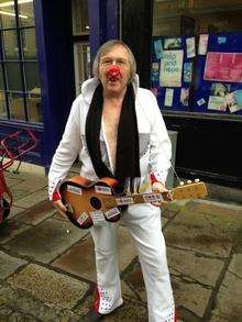 John Clark, 62, as Elvis for Comic Relief
