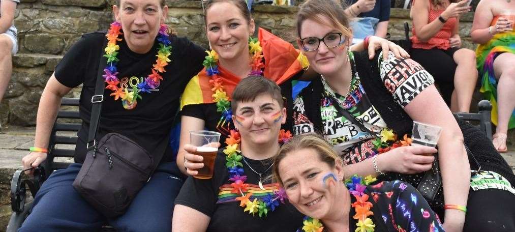 Party goers at Gravesham's first Pride event. Photo: Jason Arthur