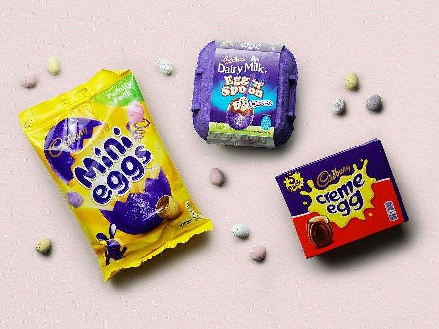 The Dairy Milk Egg ‘n’ Spoon, pictured in the middle, ceased to be part of Cadbury’s seasonal range in 2023. Image: Stock photo.