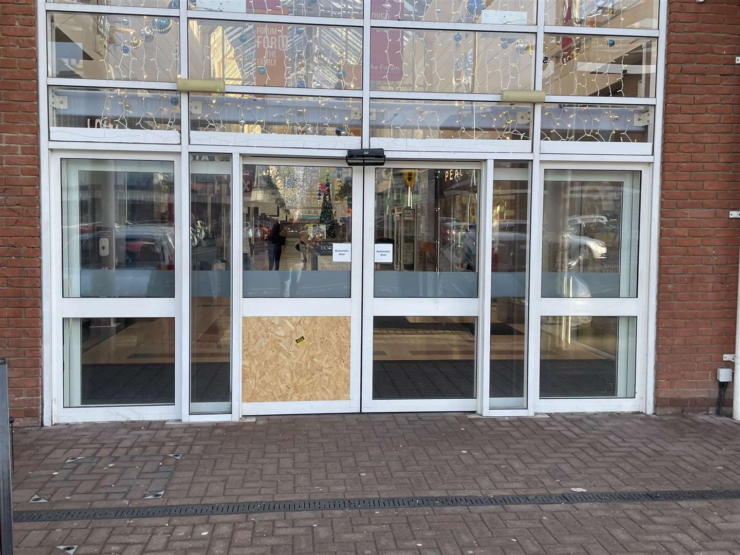 The Forum shopping centre in Sittingbourne was smashed into by two men before CEX was targeted in a burlgary
