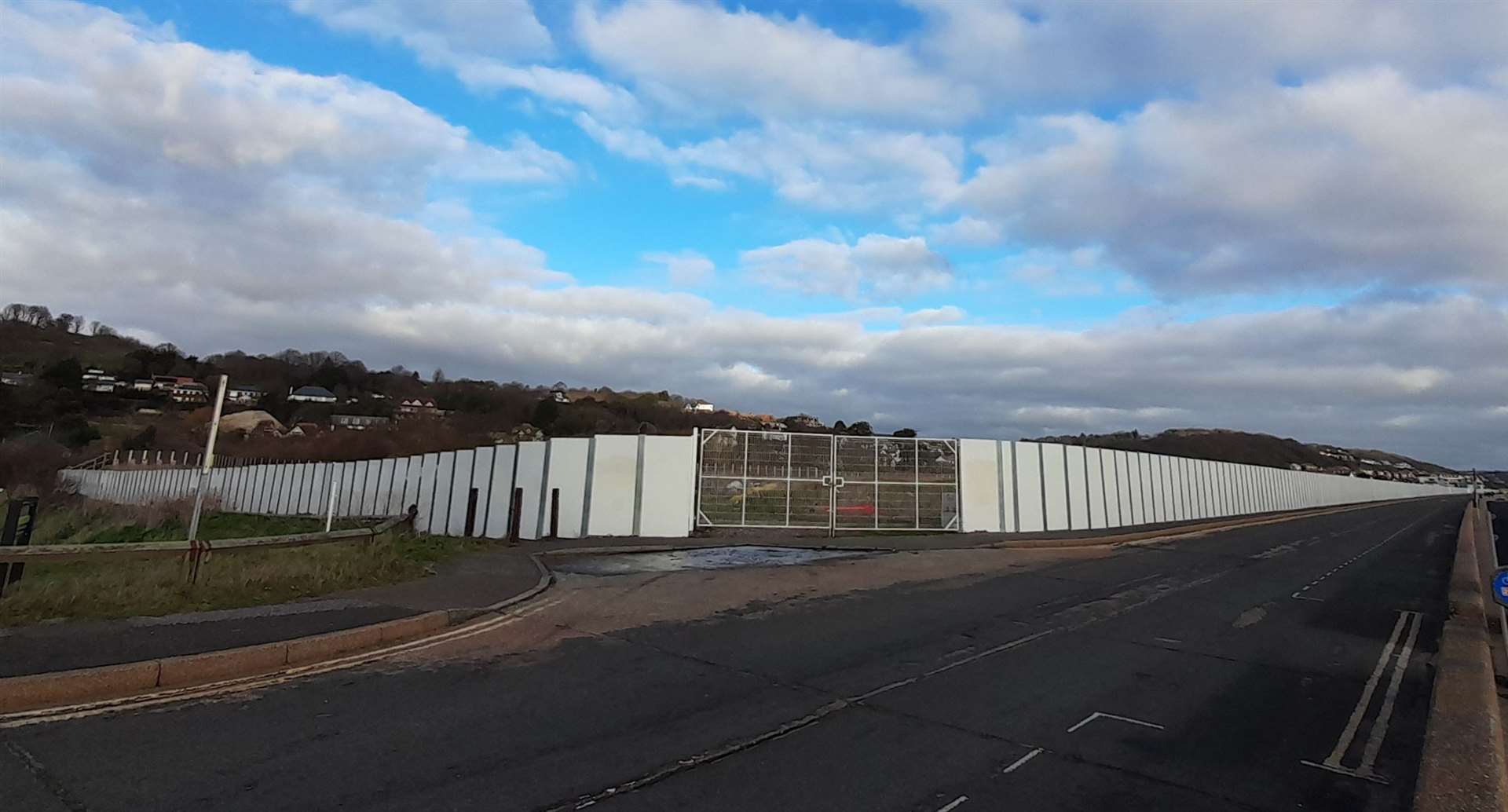 The hoardings surrounding the Princes Parade site in Hythe will be removed by March