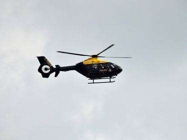 Police helicopter over Maidstone. Picture: Kevin Clark
