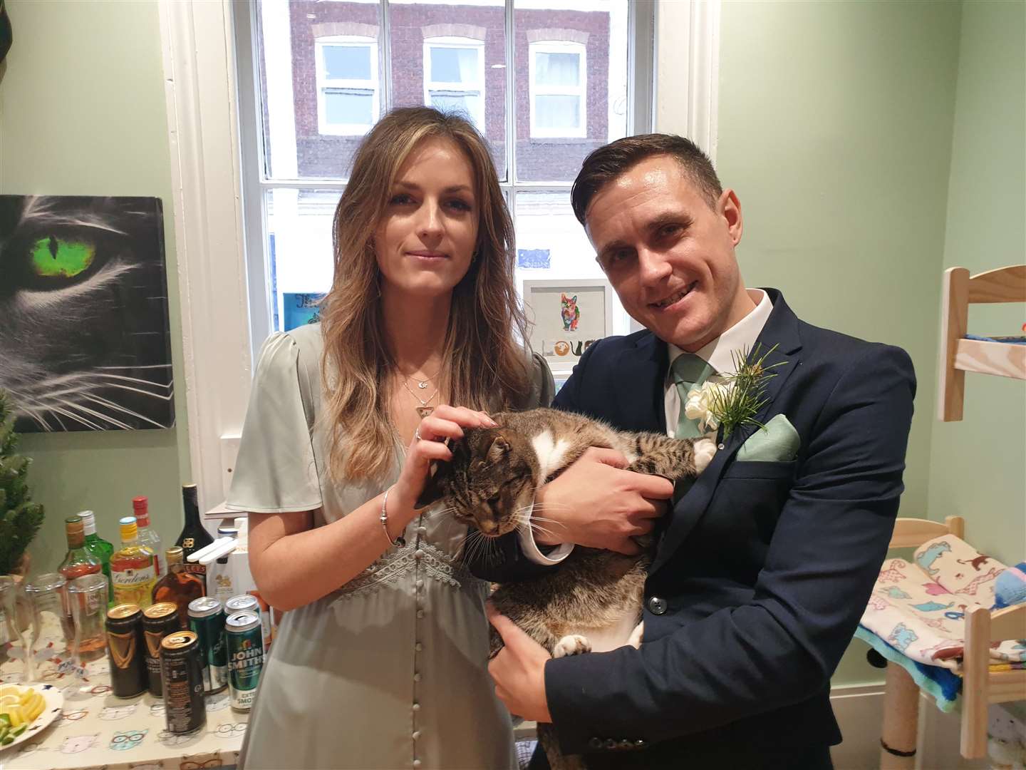 Mark and Cara Cowell-Young say the get-together at Herne Bay's Cosy Cat Café was the ideal way to end their day