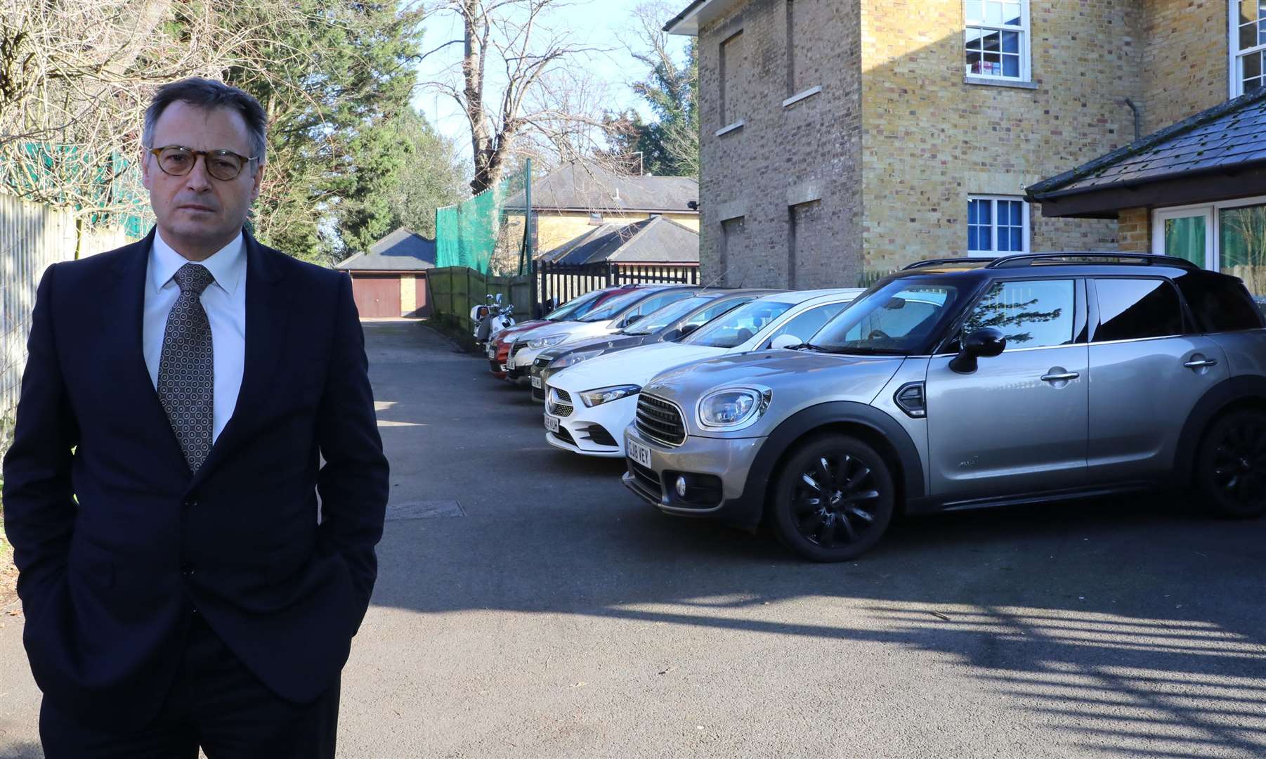 Head teacher Jim Holditch outside St Peter's Church of England Primary School in Aylesford Picture: Andy Jones