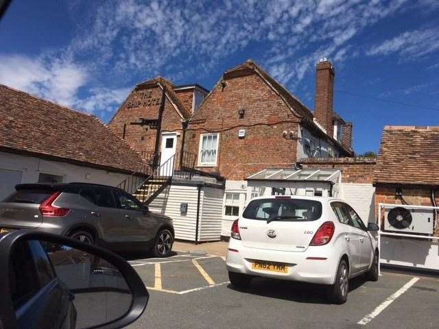There is a car park at the side of the pub with access to the outside area at the back
