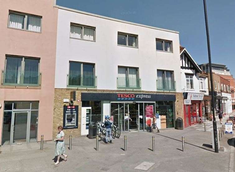 Stent barricaded himself inside a manager’s office at the Tesco Express. Picture: Google Maps