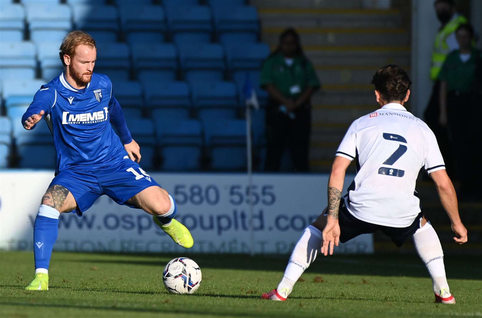 Connor Ogilvie featured for Gills against Millwall despite being out of contract. Picture: Barry Goodwin (49648781)
