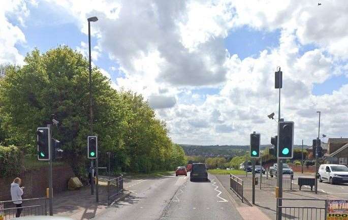 Beacon Hill Lane and part of the A228 Four Elms Hill will be closed for improvement works. Picture: Google