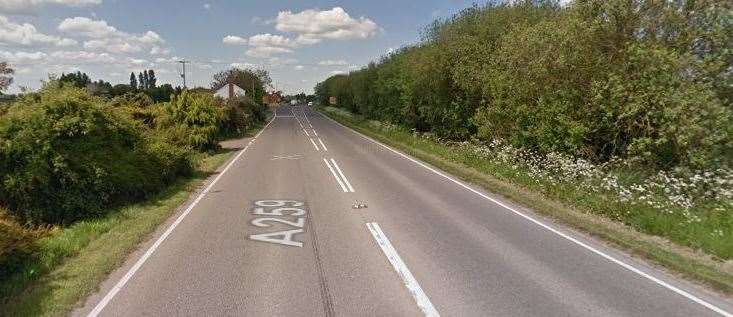 The crash happened on the A259 on Friday, December 10, just before 3pm Pic: Google Street View