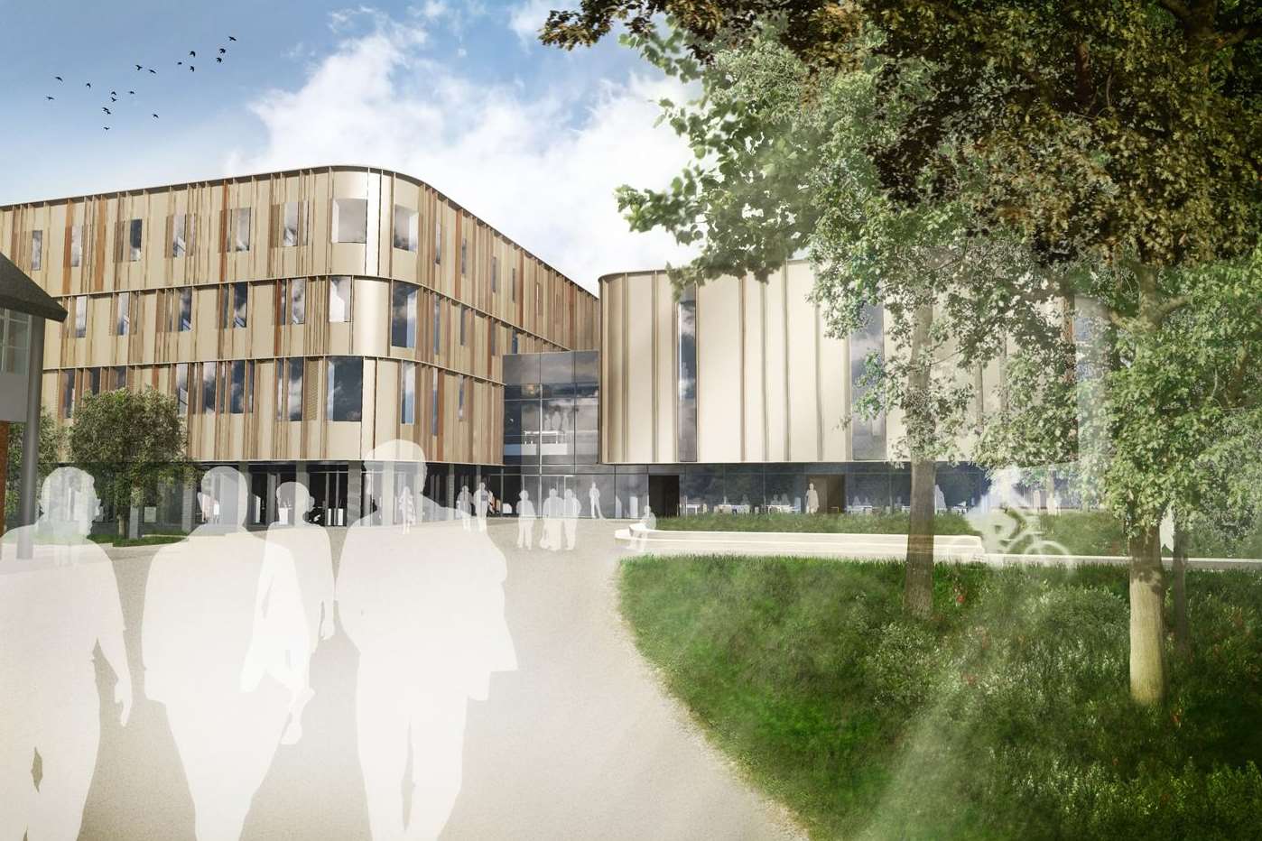 The new £29m building that will bring together Kent Business School and the University of Kent's school of mathematics