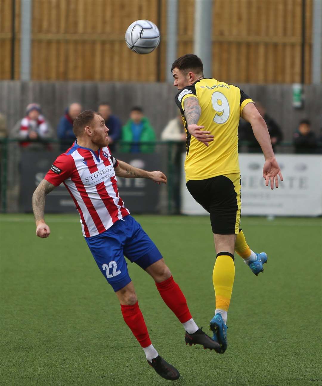 Two-goal Tommy Wood in action for Tonbridge at Dorking Picture: Dave Couldridge