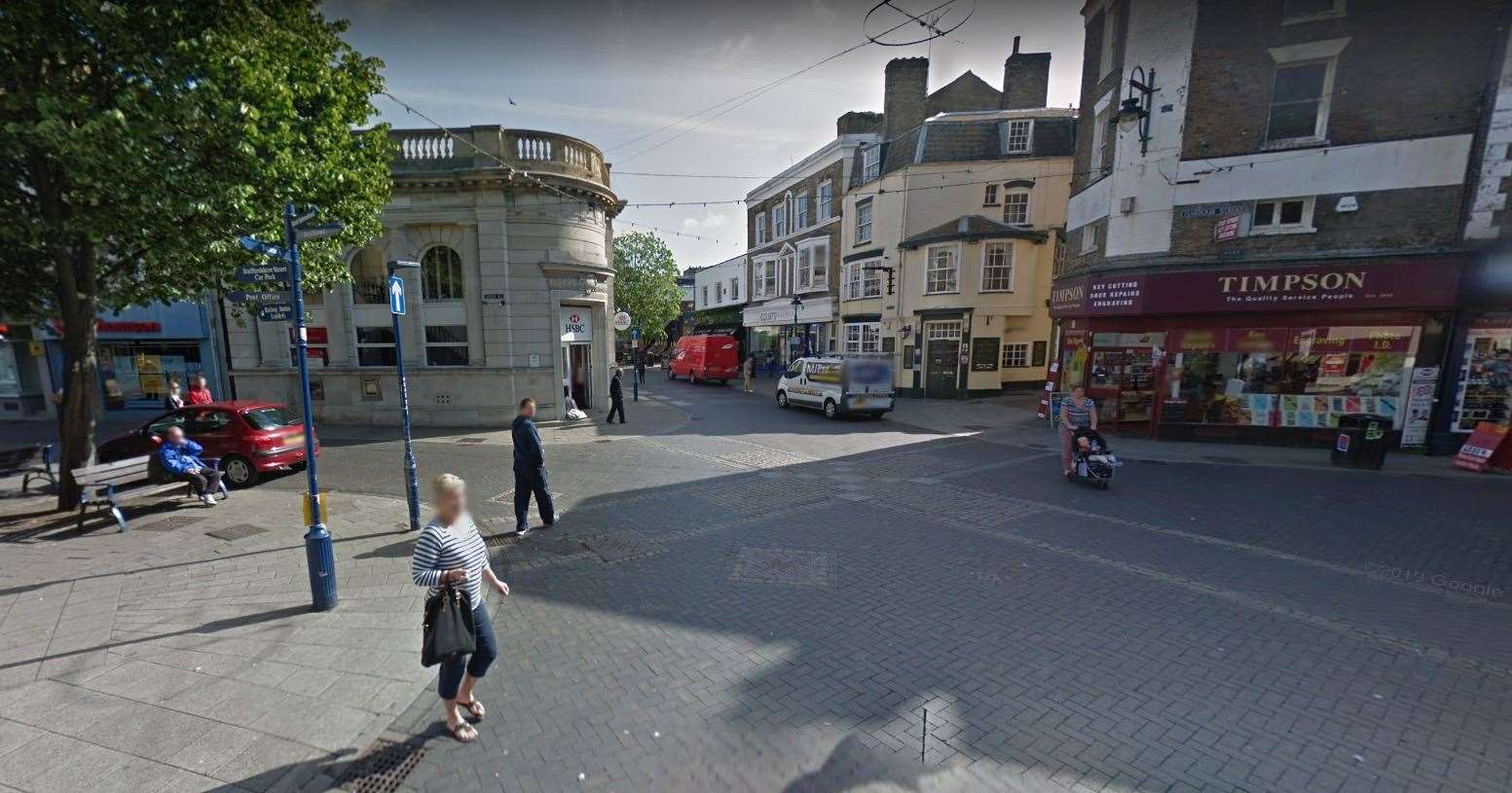 The incident happened in Queen Street, near the junction with King Street and High Street. Picture: Google