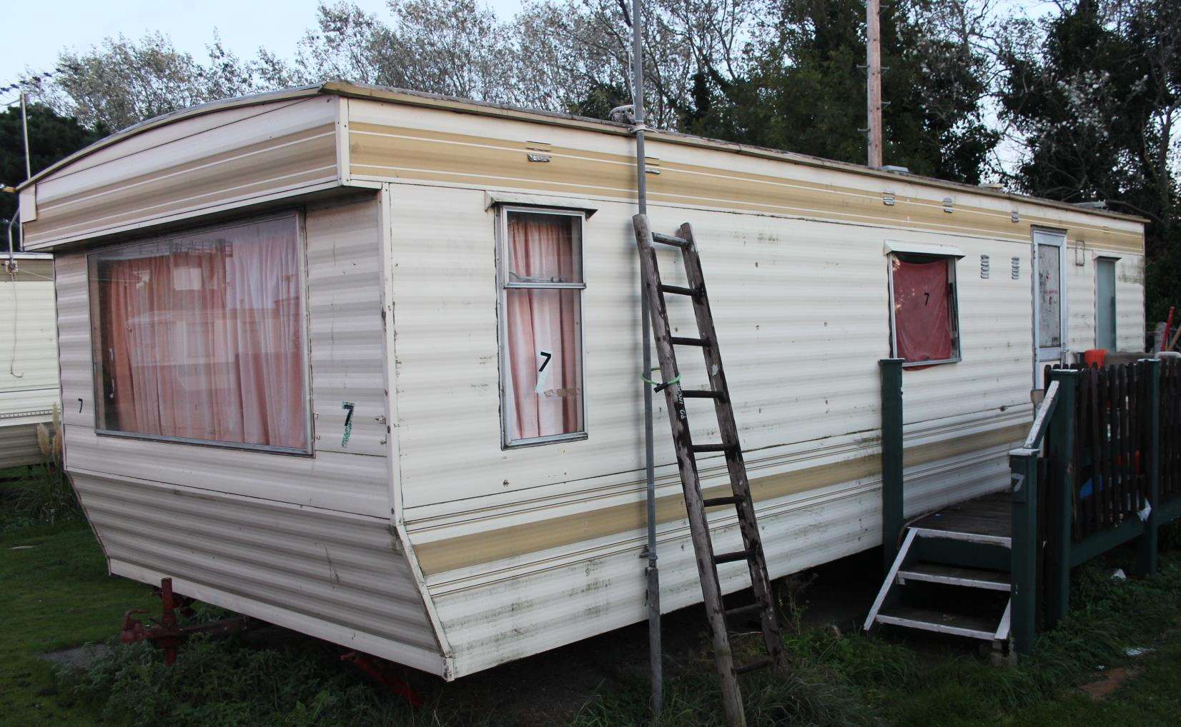 The home at Seabreeze caravan park in Marine Parade, Sheerness, where Anne McManus lived